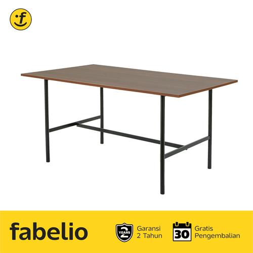 Gambar Fabelio Meja Makan Kayu Besi Minimalis MUNICH dari Fabelio Official Kota Tangerang Tokopedia