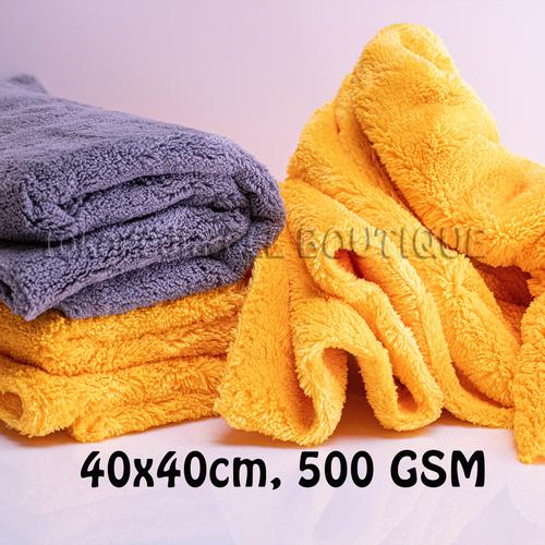 Gambar Kain Lap Edgeless Microfiber Serbaguna 40x40 CM 500 GSM Coral Fleece - Abu-abu dari Ell Boutique Jakarta Barat Tokopedia