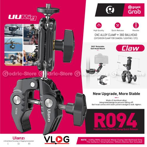 Gambar ULANZI UURIG R094 Metal Clamp w Ballhead & Magic Arm u/ Camera LED Mic dari G-Rex Jakarta Barat Tokopedia