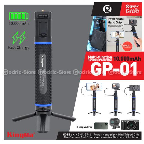 Gambar KingMa KM-GP01 Power Handle Grip 10000mAh Tripod Vlog for HP / Camera dari G-Rex Jakarta Barat Tokopedia