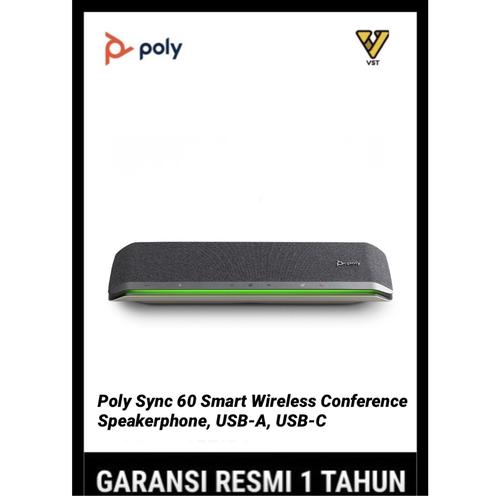 Jual Poly Sync 60 Smart Wireless Conference Speakerphone, USBA, USBC