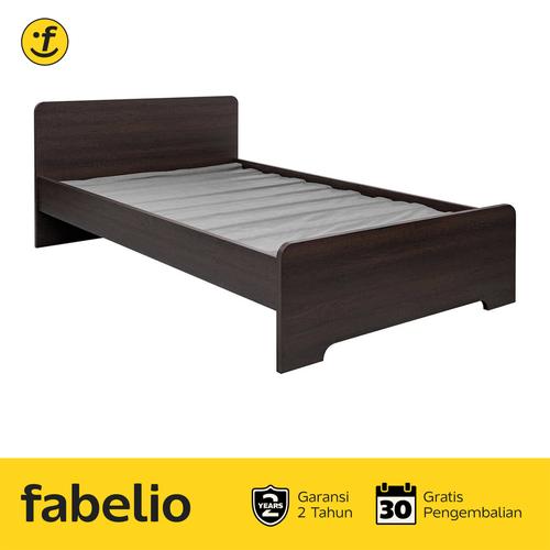 Gambar Fabelio Tempat Tidur Kayu Minimalis ALTHA - Single - Coklat Gelap dari Fabelio Official Kota Tangerang Tokopedia