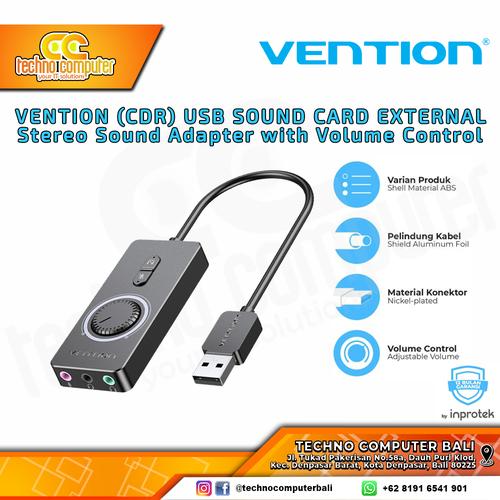Gambar VENTION USB Sound Card External Stereo Sound Adapter - CDR dari Techno Computer Bali undefined Tokopedia