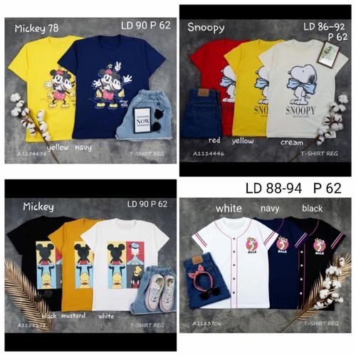 Jual Kaos wanita lengan pendek Mickey 