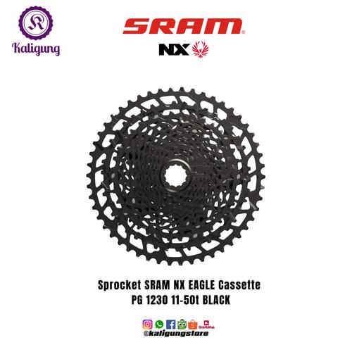 Jual Sprocket SRAM NX EAGLE Cassette PG-1230 12 speed 11-50T BLACK
