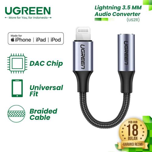 Jual UGREEN Adapter Lightning to Jack Audio 3.5mm Converter Iphone Aux