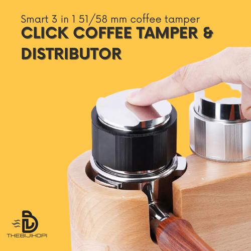Jual CLICK COFFEE TAMPER KOPI DISTRIBUTOR DUAL HEAD SMART TAMPER 51/58mm 51 mm Kota Bekasi