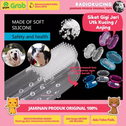 Gambar Sikat Gigi Jari - Sikat Gigi Kucing Anjing Hewan Aman Gusi Lidah dari juwies Kota Bandung Tokopedia