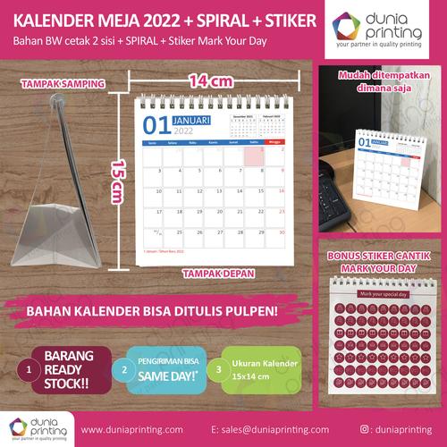 Gambar Kalendar Meja 2022 Minimalis - Kalendar Meja Spiral ukuran 14 x 15 cm - kalender Only dari duniaprinting Jakarta Barat Tokopedia