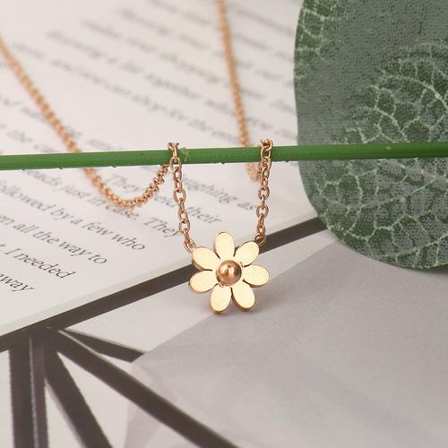 Korean Daisy Necklace Simple Flower 
