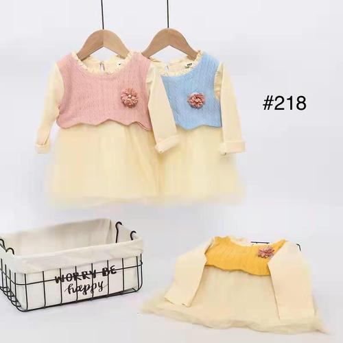 Gambar DRESS VEST KOREA - IMPORT BAJU PAKAIAN BAYI BALITA ANAK PEREMPUAN - tosca, 80 dari svdid Kota Kediri Tokopedia