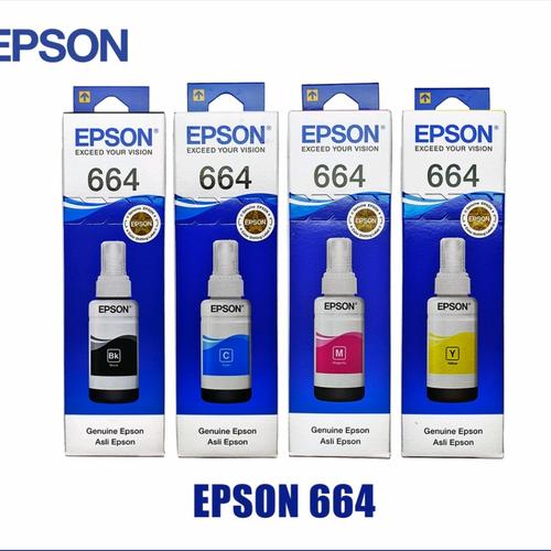 Jual Tinta Printer Epson 664 Original 1 set 4 warna L100 l120 kemasan baru  - Jakarta Barat - Ink`of_light | Tokopedia