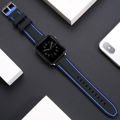 Silicone Lined Color Watch Strap - Biru 
