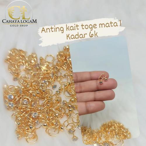 1 6K Jual ANTING EMAS ASLI MODEL KAIT TOGE MATA 1 6K ANAK - Kab. Subang - Cahaya Logam Gold Shop | Tokopedia