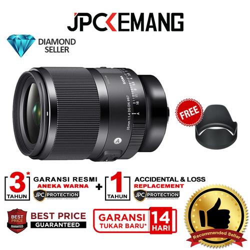 Gambar Sigma 35mm f1.4 Sony Fullframe DG DN Art Sigma 35mm f/1.4 GARANSIRESMI dari JPCKemang Jakarta Selatan Tokopedia