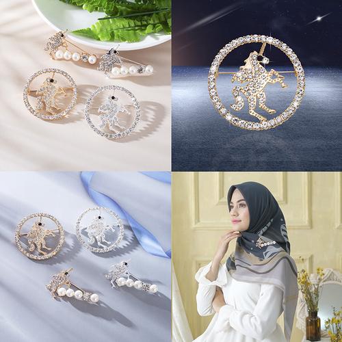 Gambar Bros/pendek hanya lingkaran unicorn pin /V gaun kerah payudara aksesor - emas, BA-262-1 dari Golden Bross Jakarta Pusat Tokopedia