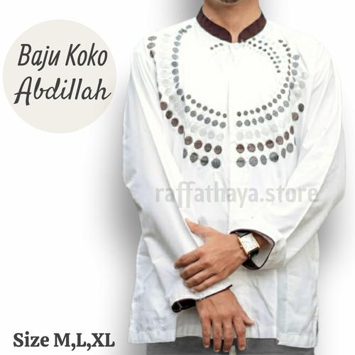 Gambar Baju Koko Pria Dewasa Lengan Panjang / Motif Random - Putih, M dari raffathaya_store Jakarta Barat Tokopedia