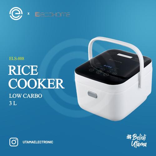 Promo ECOHOME Rice Cooker Low Carbo Digital 3 Liter ELS888 Lavender