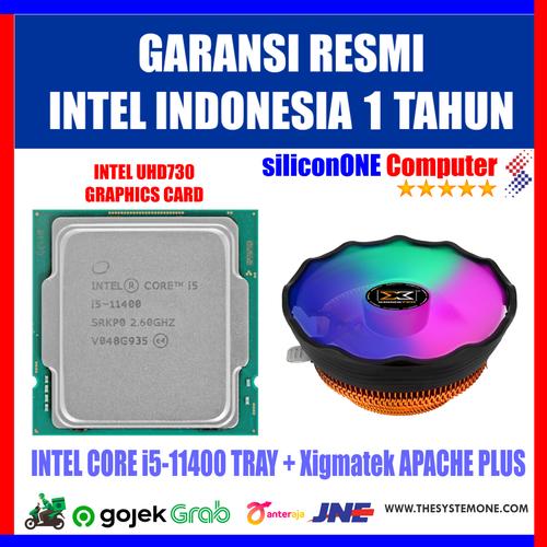 Gambar Intel Processor Core i5-11400 TRAY Resmi + Xigmatek Apache Plus Cooler dari silicon ONE Computer Kota Bandung Tokopedia