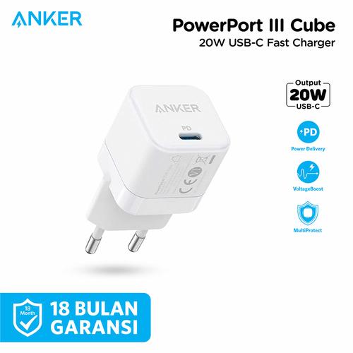 Gambar Wall Charger Anker PowerPort III 20W Cube - A2149 dari Anker Indonesia Jakarta Utara Tokopedia