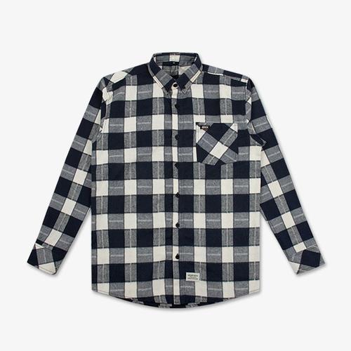 Gambar Geoff Max Official - Justinian White Blue Square | Kemeja | Flannel - S dari Geoff Max Official Kota Bandung Tokopedia