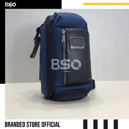 Gambar TAS TUMI ALPHA BRAVO KELLEY SLINGBAG 100% IMPORT BLACK FREE EMBOSSS - Biru dari Branded Store Official Jakarta Utara Tokopedia