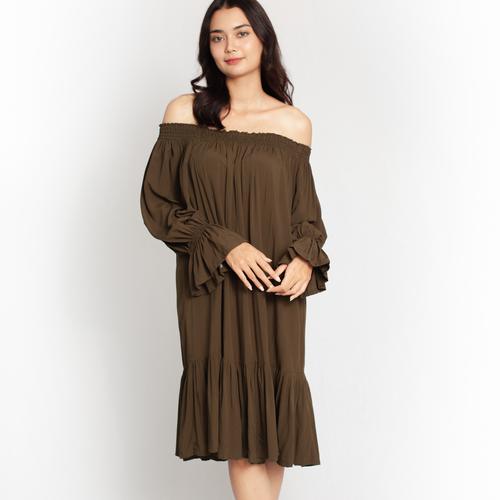 Jual Sabrina Dress Depths Green - Rayon 