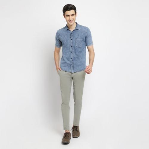 Jual Kemeja Jeans Pria Lengan Pendek 