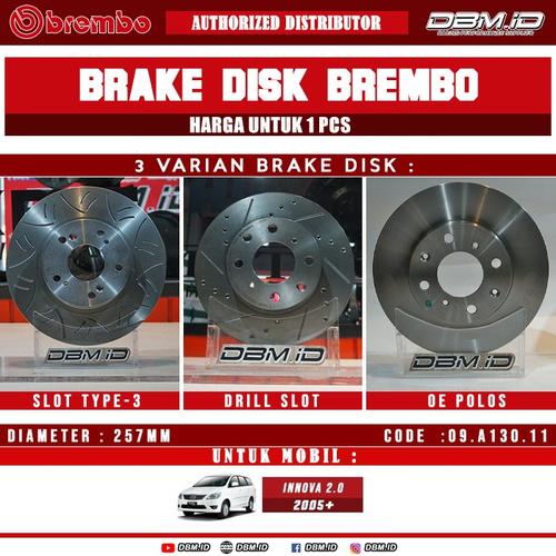 Promo Brake Disc Rotor Brembo slotted Drilled Toyota Innova OE Polos