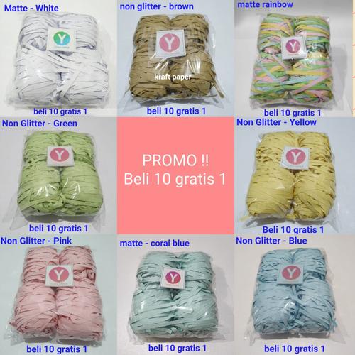 Gambar shredded paper/kertas cacah/serut/alas kado/packing-75gr-non glitter - yellow dari Yora Paper Jakarta Utara Tokopedia