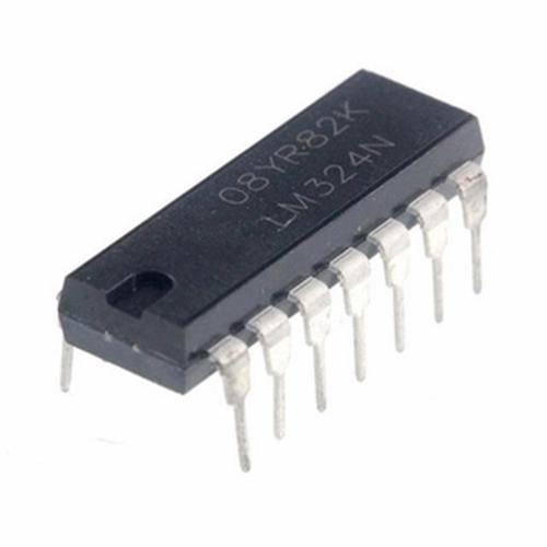 In-line LM324N DIP-14 Quad-channel Operational Amplifier IC Chip - Foto 2