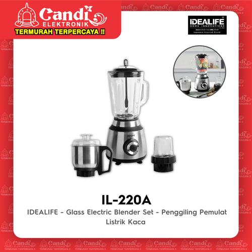 Gambar IDEALIFE Glass Electric Blender Set IL-220A / IL220A / IL 220A - 1.5L dari Candi Elektronik Solo Kota Surakarta Tokopedia