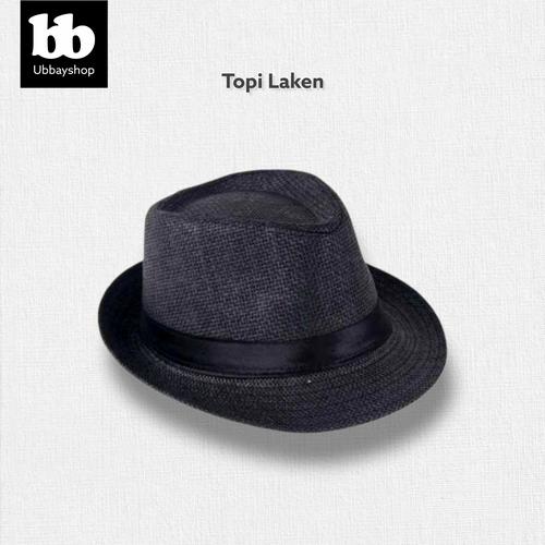 Topi Laken Jazz Vintage Fedora Pria 