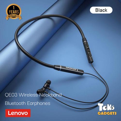 Promo Lenovo QE03 Wireless Neckband 
