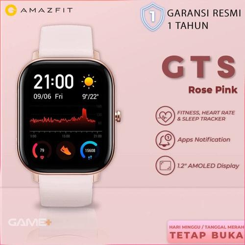 Promo AMAZFIT GTS FASHION FIT SMARTWATCH BERGARANSI RESMI - ROSE PINK -  Jakarta Utara - GamePlus | Tokopedia