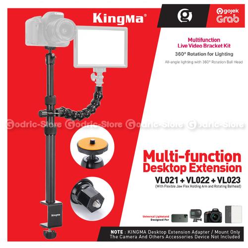 Gambar KingMa VL021 COMBO Desk Mount Overhead Stand Light u/ HP Camera Clamp dari G-Rex Jakarta Barat Tokopedia