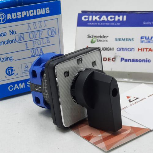 Jual A221 (1pole/20A)(ON-OFF-ON), SELECTOR SWITCH / CAM SWITCH ...