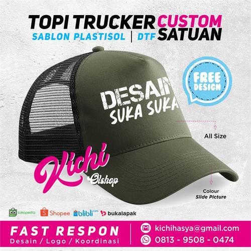 Jual Topi Trucker Custom Logo Sendiri 