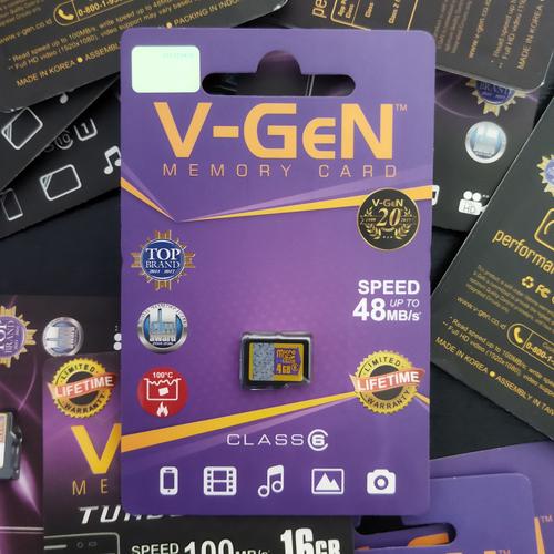 Jual Memory Card V-Gen 4gb Class 6 Turbo Series Kartu Memori Micro SD ...