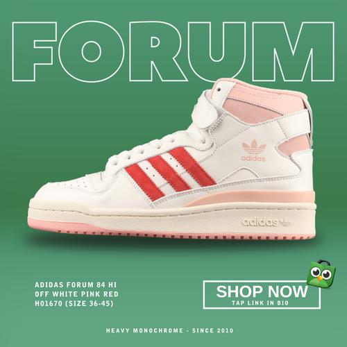 Jual AD Forum 84 Hi Off White Pink Red Sneaker H01670 (Size 36-45) - 36 -  Kota Surabaya - Heavy Monochrome | Tokopedia