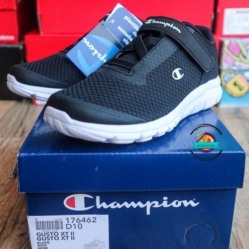 Jual Sepatu Champion Gusto XT II black white sale !!! Hitam