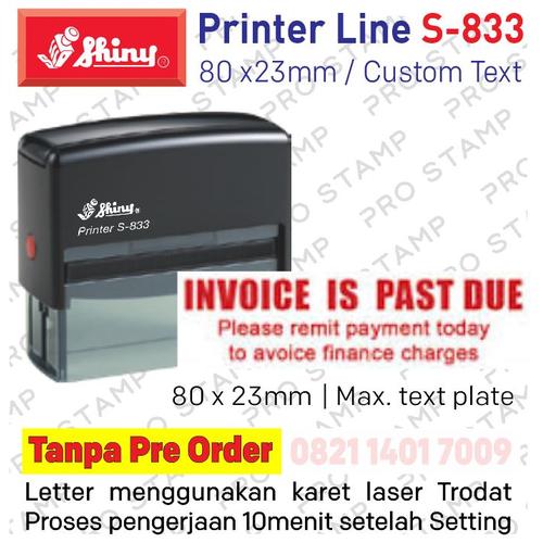 Jual Stempel Shiny S-833 / 80 x 23mm Custom Text - Karet Runaflex - Kab ...