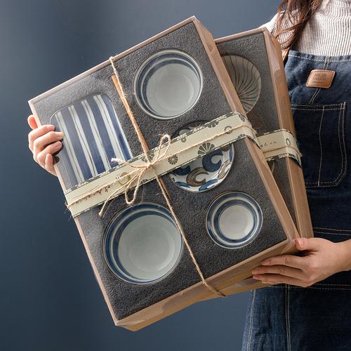 Jual Japanese Plate and Bowl Ceramic Gift Set / Gift Box / Hampers C