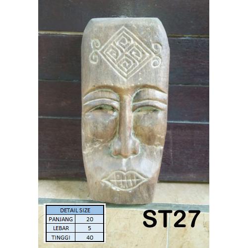 Gambar TOPENG KAYU | HIASAN DINDING | TOPENG ANTIK | DEKORASI | ST 27 dari cvmaya Kab. Sleman Tokopedia