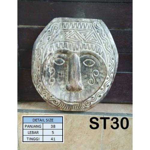 Gambar TOPENG KAYU | HIASAN DINDING | TOPENG ANTIK | DEKORASI | ST 30 dari cvmaya Kota Semarang Tokopedia