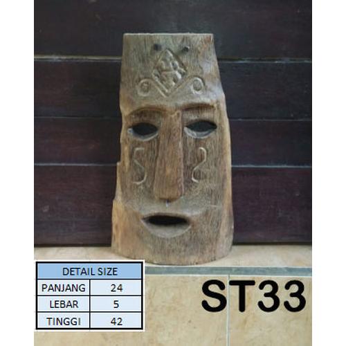 Gambar TOPENG KAYU | HIASAN DINDING | TOPENG ANTIK | DEKORASI | ST 33 dari cvmaya Kota Semarang Tokopedia