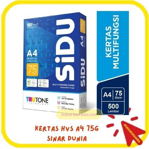 Jual KERTAS HVS A4 75GR SINAR DUNIA 纸 - Kab. Tangerang - MANATAUADA
