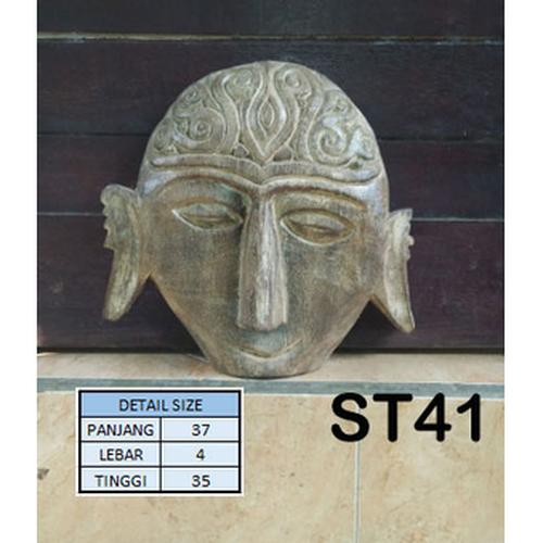 Gambar TOPENG KAYU | HIASAN DINDING | TOPENG ANTIK | DEKORASI | ST 41 dari cvmaya Kota Semarang Tokopedia