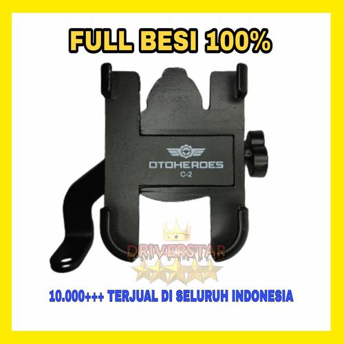 Gambar Otoheroes holder hp motor sepion universal full besi 100% kuat dari OTOHEROES Jakarta Barat Tokopedia