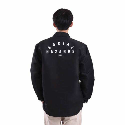 Gambar Roughneck CJ025 Black Social Hazards Coach Jacket - L dari ROUGHNECK 1991 Official Kota Depok Tokopedia